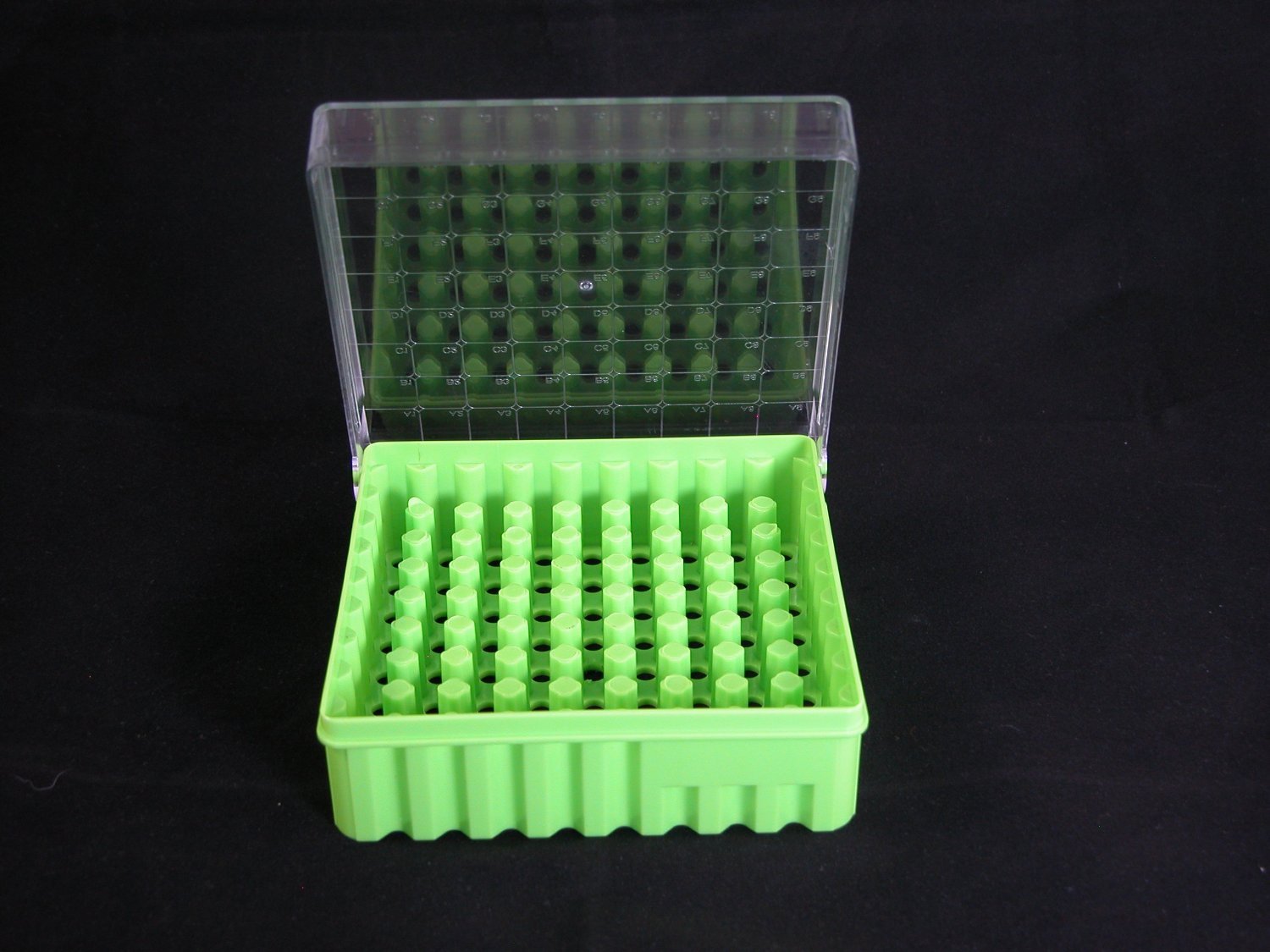 Polycarbonate Hinged CryoBox 133x133x52mm, 9×9 Array with 81-Place (Pack of 6)