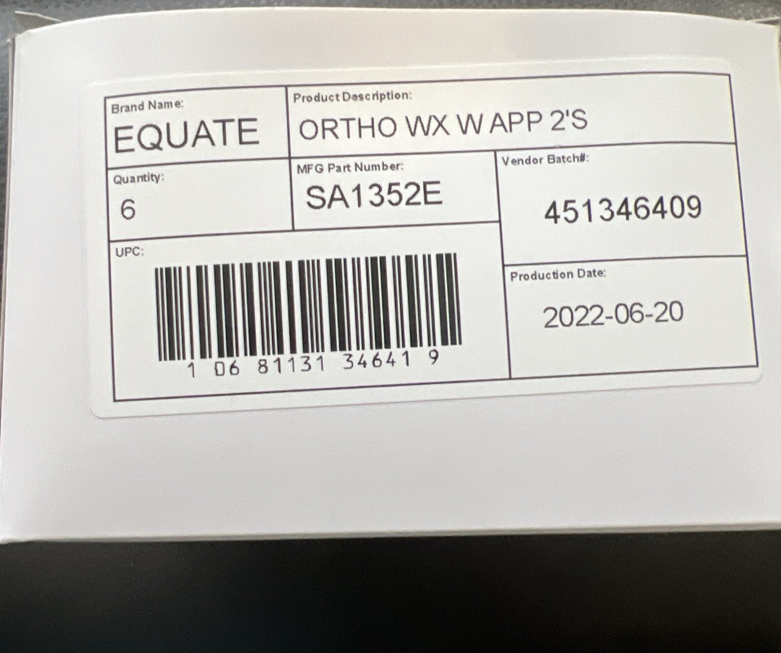 Equate Orthodontic Wax for Braces Unscented 6 Packs w/ Applicator SA1352E