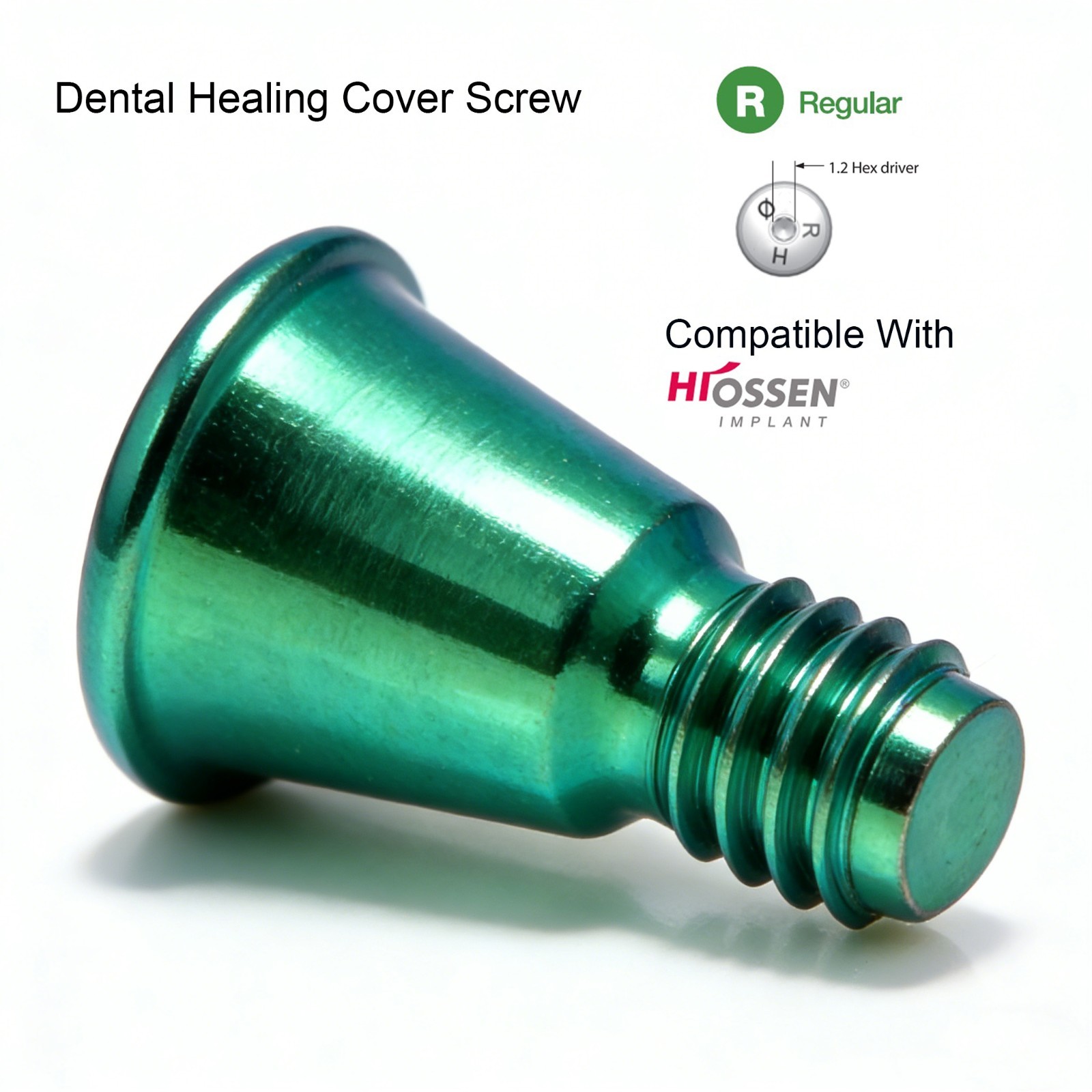 Dental Healing Abutment Healing Cap for Hiossen ET Implant System Multiple Sizes