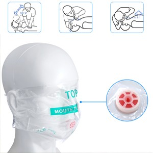 CPR Mask and PVC Disposable Gloves 20PCS for Pocket or Key chain, CPR Emergency