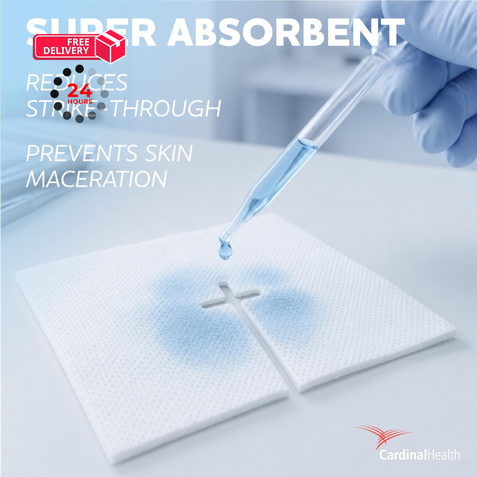 Covidien 7086 Excilon Drain Sponge, Sterile 2’s in Pack of 50, White