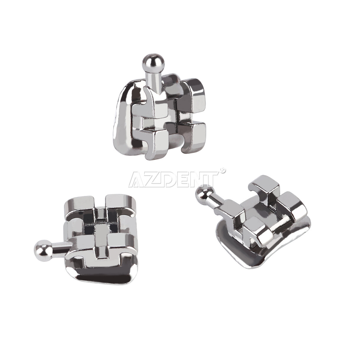 AZDENT Brackets de Ortodoncia Dental Standard Roth MBT 022/018 Ganchos 3/345