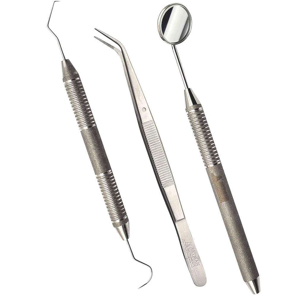 Artman Instruments Examination Mirror, Probe & Tweezers Set