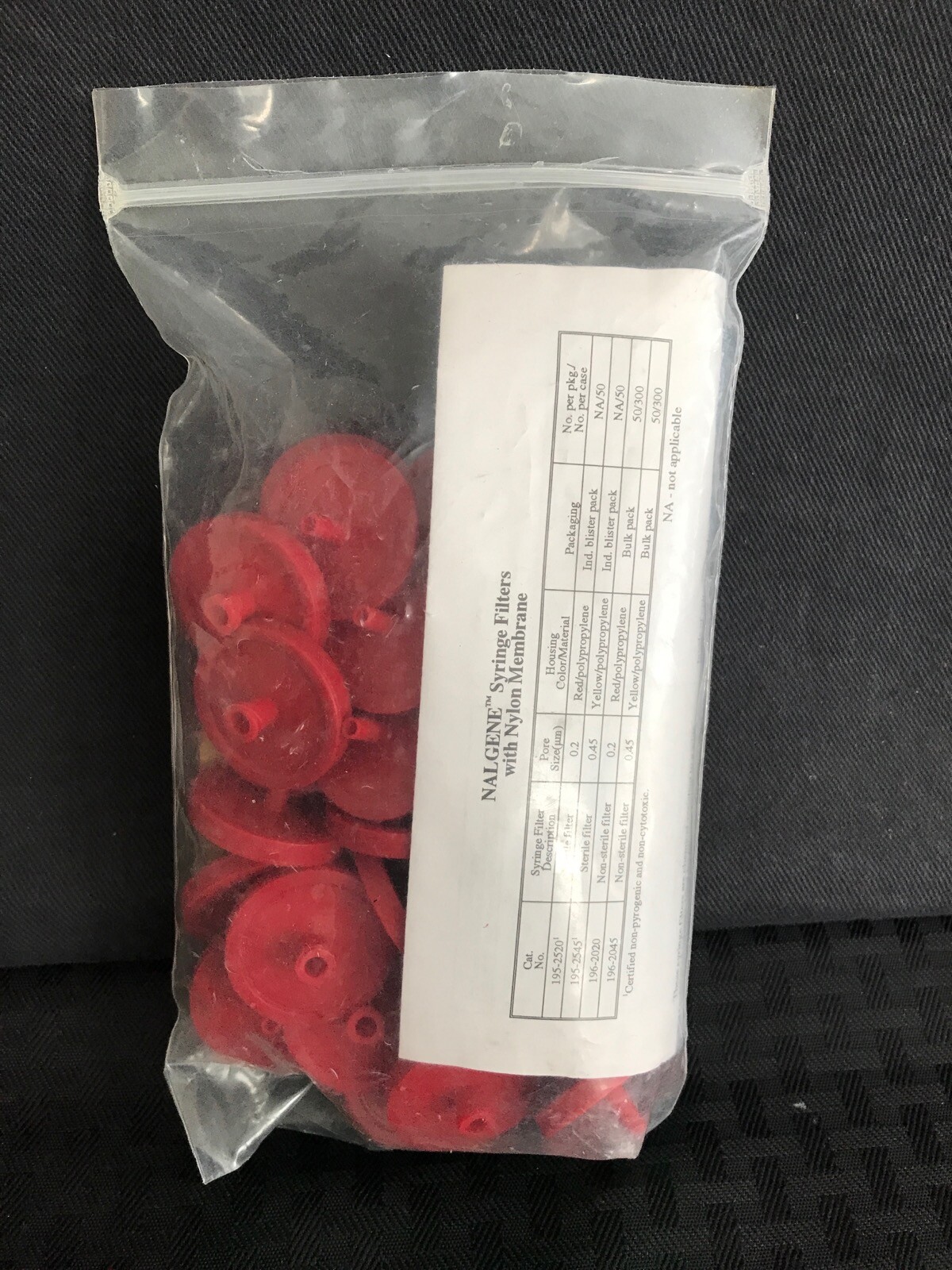 (31)NALGENE THERMO 0.2um Syringe Filters Nylon Membrane 25mm Non-Sterile 1962020