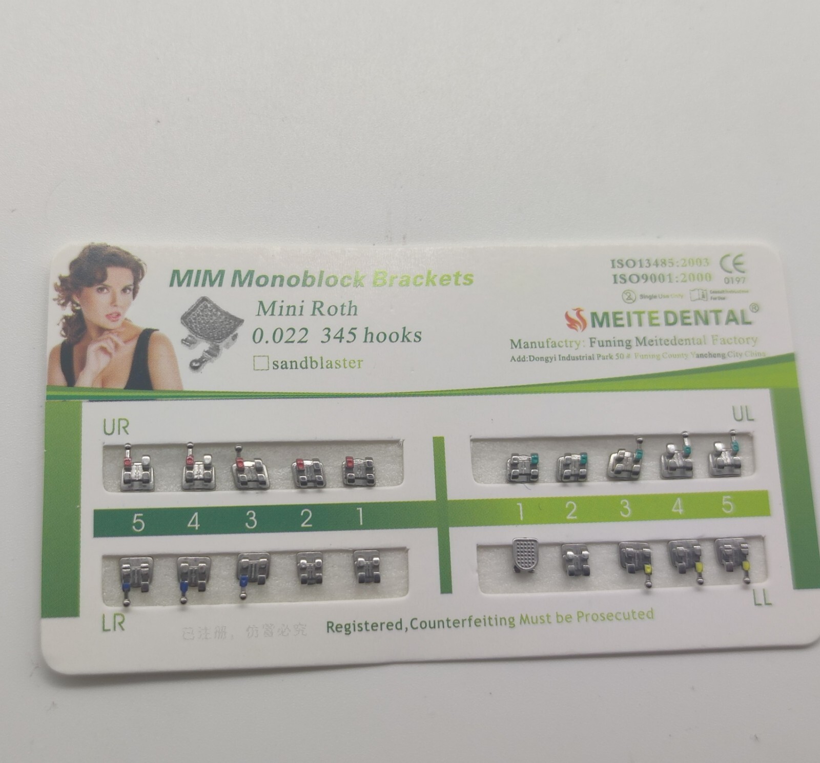 100 Packs Dental Braces Brackets Mini Roth 022 345 Hooks Mesh Base MIM Ultrathin