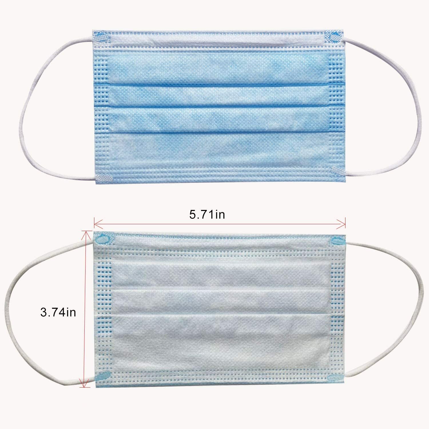 10/50/100 Pcs Kids Children Blue 3-Ply Disposable Face Mask Earloop Mouth Cover
