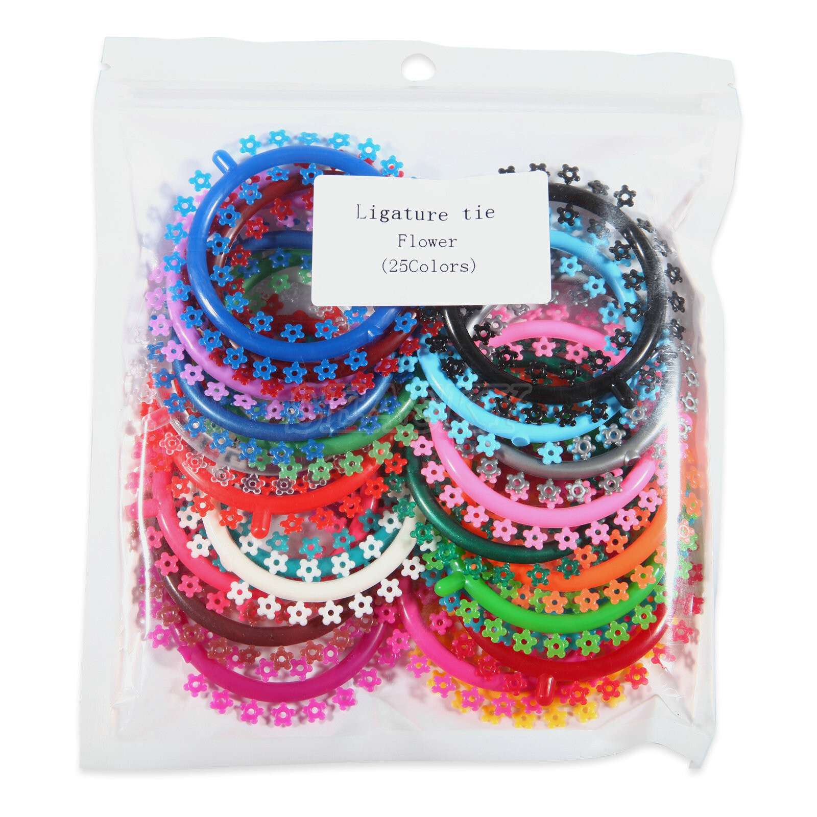 1000 Pcs/pack Orthodontic Elastic Rubber Multi-Color Flower Design Ligature Tie