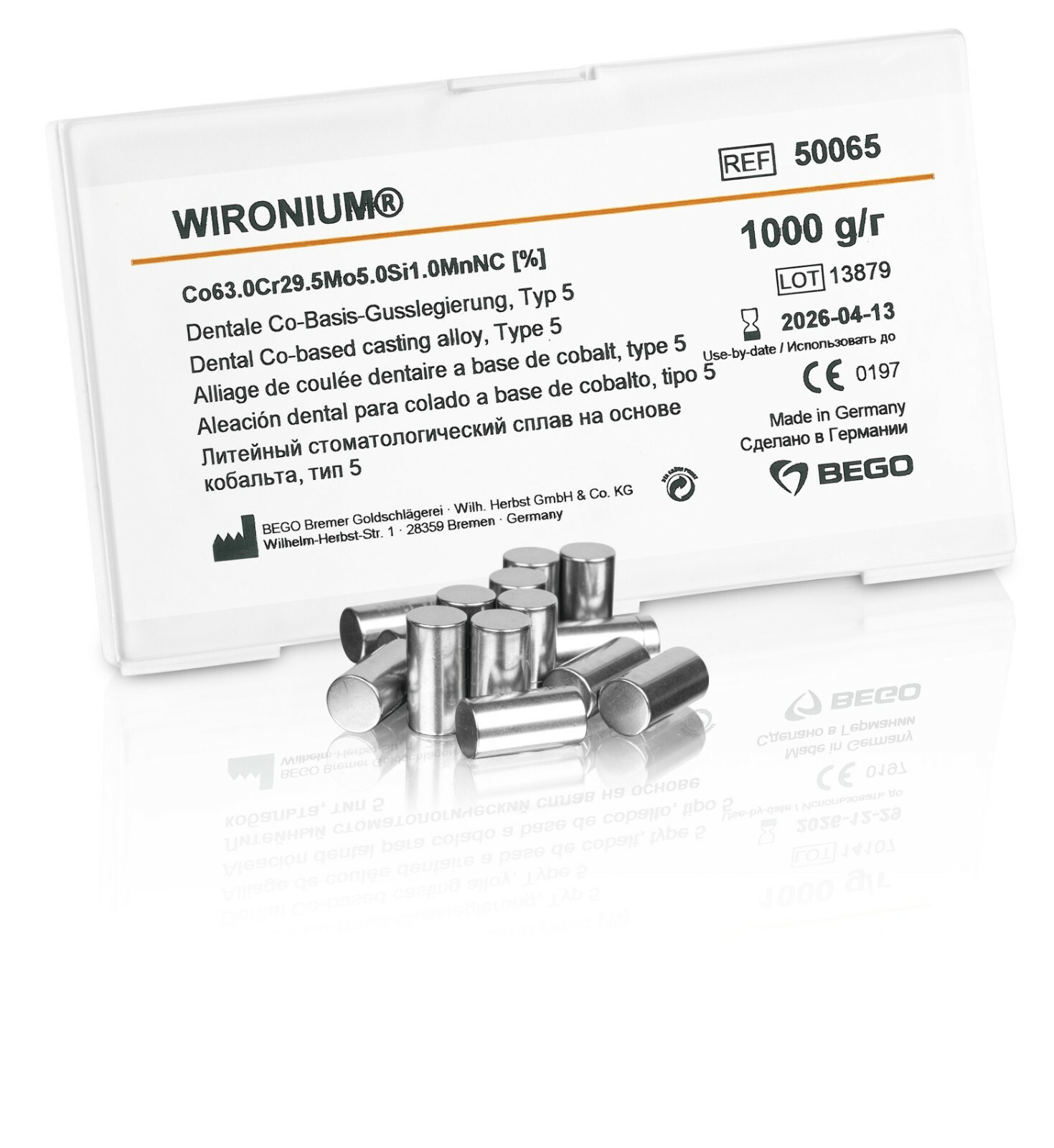 BEGO Wironium Chrome Cobalt Partial Alloy 1kg=2.2lb