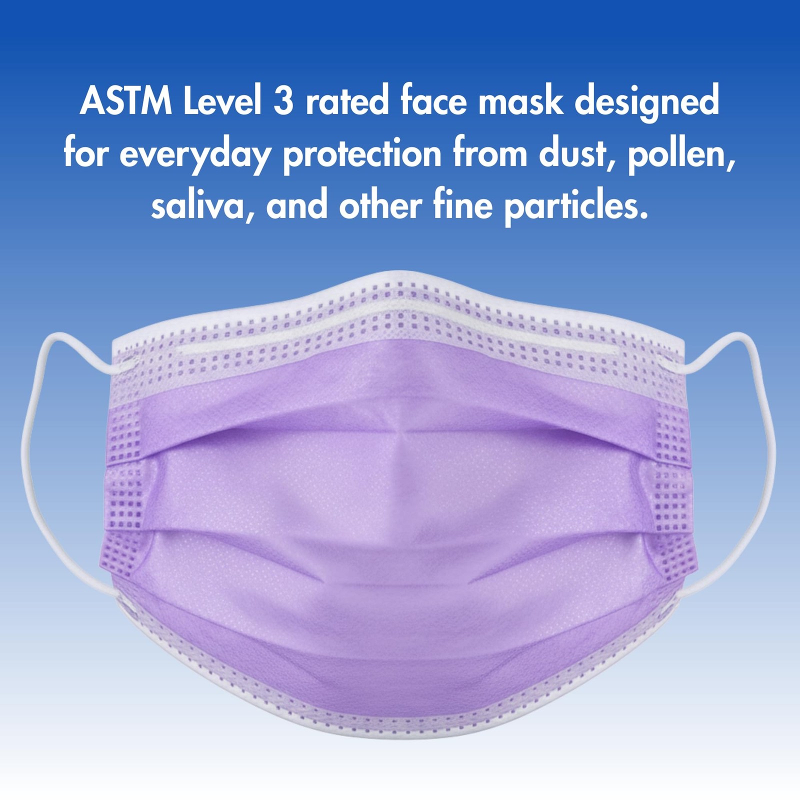 Criterion ASTM Level 3 Disposable – Anti-Fog, Lavender, 3-Ply, Fluid Resistan…