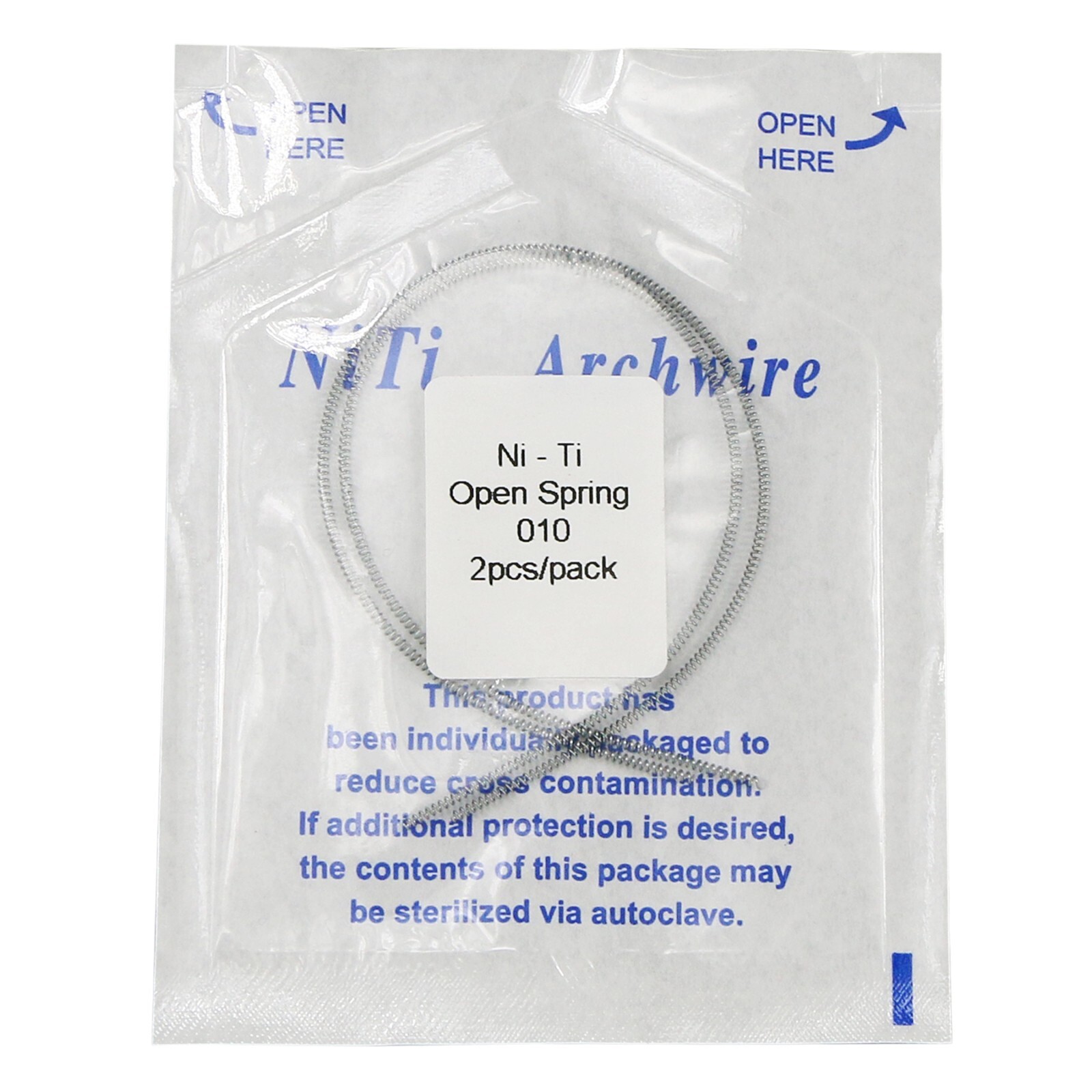 US 10Pcs Dental Orthodontic NiTi 0.012/0.010*180mm Open Coil Spring Medium Force