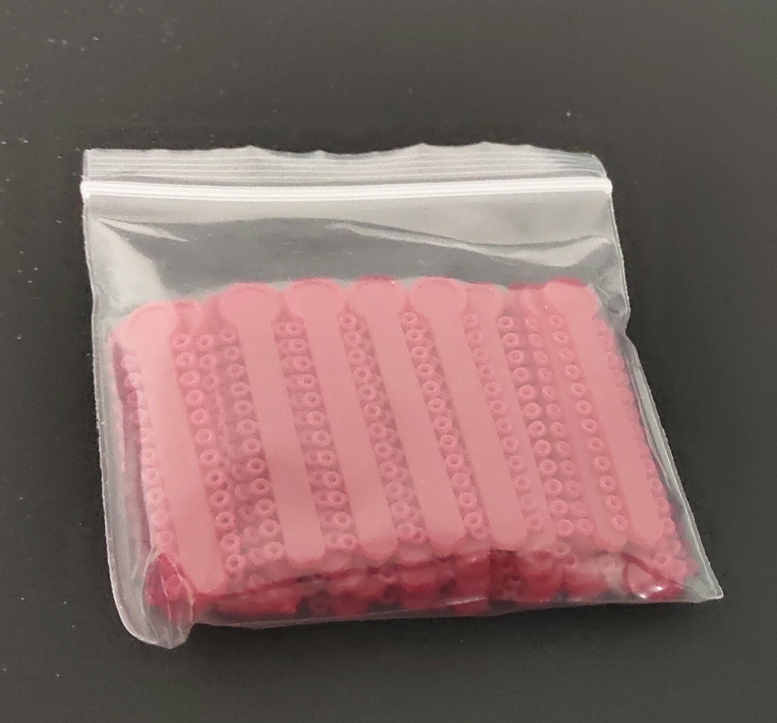 1 Pack 1008Pcs Dental Orthodontics Elastic Ligature Ties Rubber Bands Hot Pink