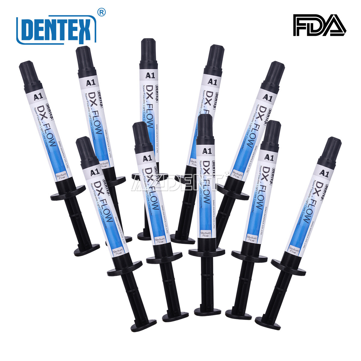 DENTEX Dental Flowable Light Cure Composite Resin Medium Flow A1/A2/A3 Shade