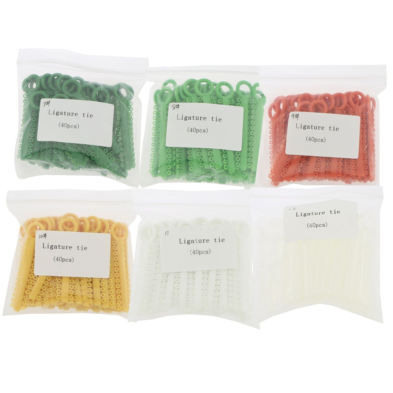 1040Pcs/Bag Dental Orthodontic Super Elastic Ligature Ties Rubber Bands 37 Color