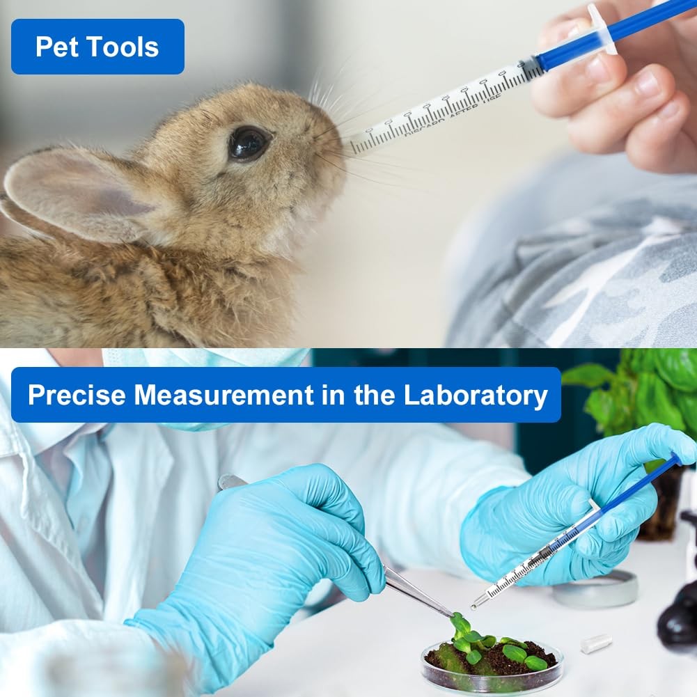 1/5/10 Ml Syringe No Needle, Plastic Liquid Dispenser for Crafts, Pet Feeding