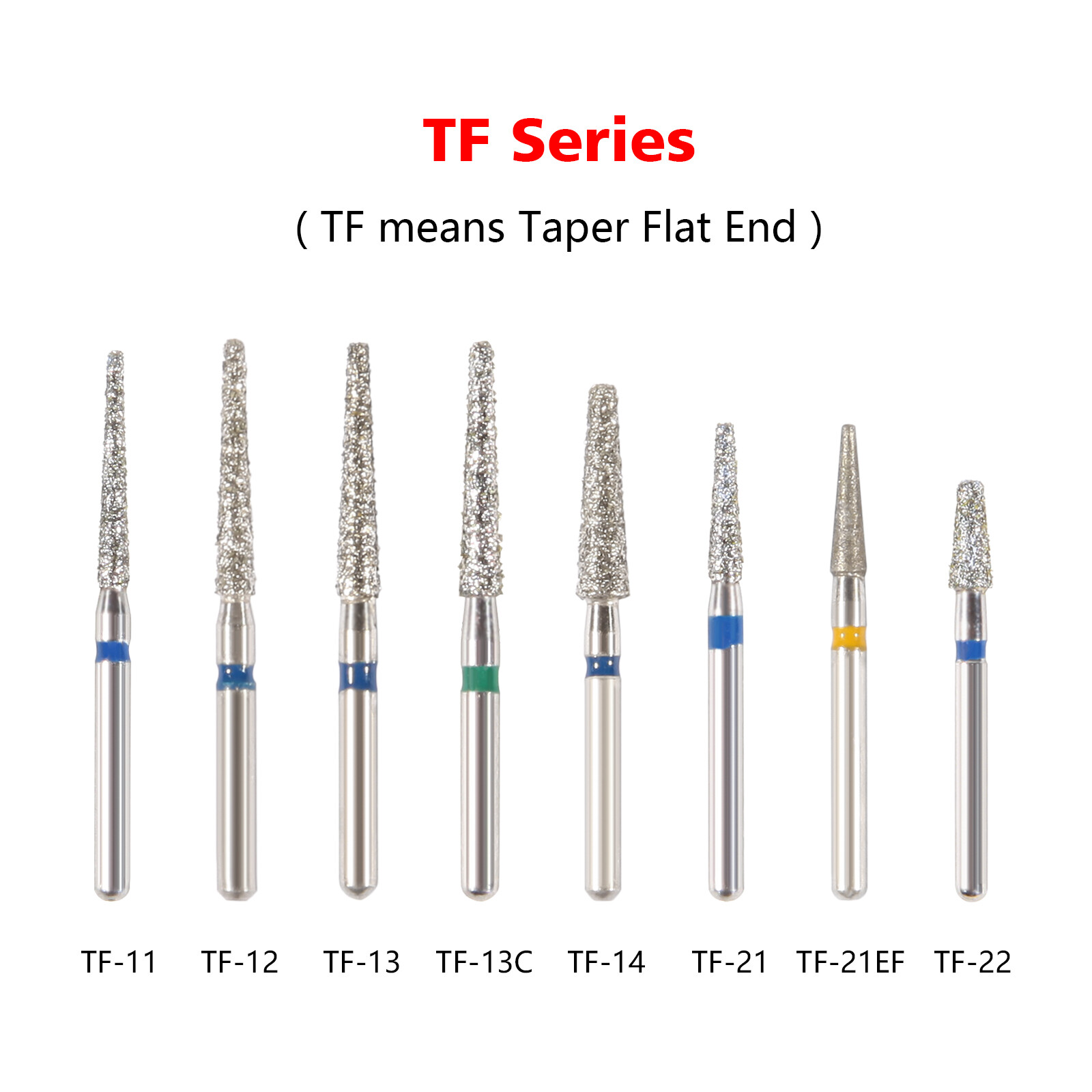 All Types Dental FG Diamond Burs for High Speed Handpiece Friction Grip 5pc/pack
