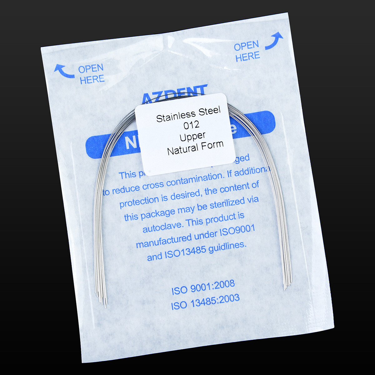 10Packs AZDENT Dental Orthodontic Stainless Steel Round Arch Wires Natural Form