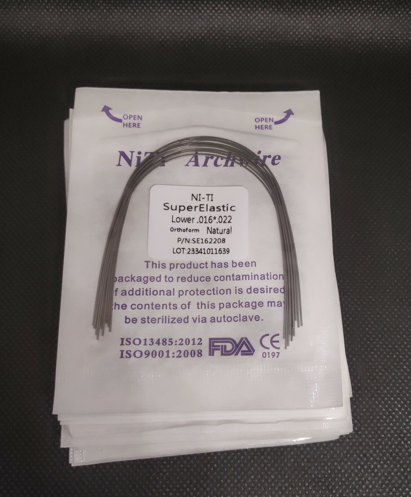 Dental Orthodontic Super Elastic NITI Arch Wires Rectangular Natural Form Wires