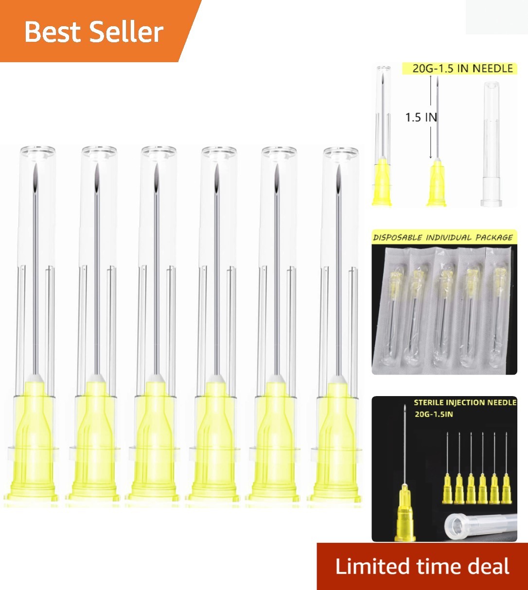 100 Pack 20Ga 1 1/2 Inch Stainless Steel Dispensing Lab Tools Accessories for…