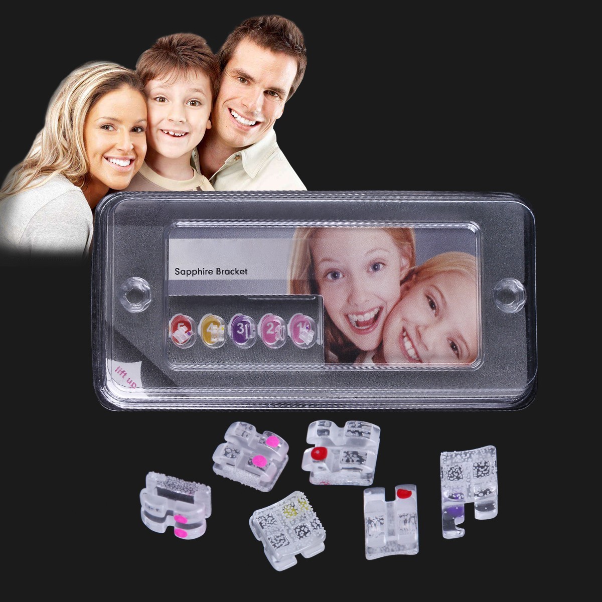 Dental Orthodontic Monocrystalline Sapphire Ceramic Brackets Roth/MBT .022/018