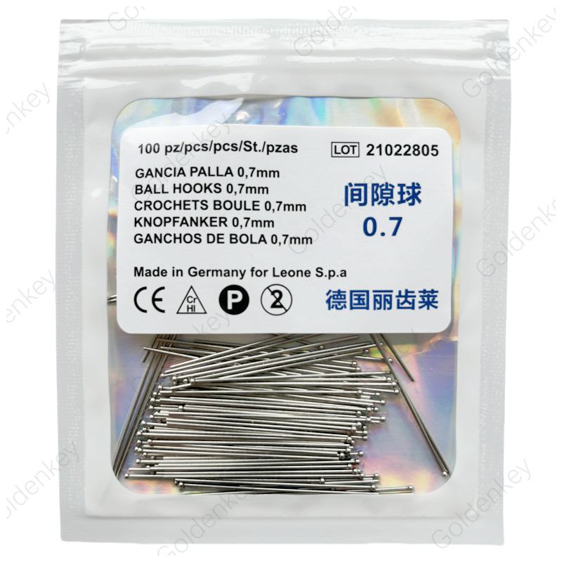 Dental Ball Retainer Orthodontic Clasp Anchor Teeth Position Hold 0.7/0.8/0.9