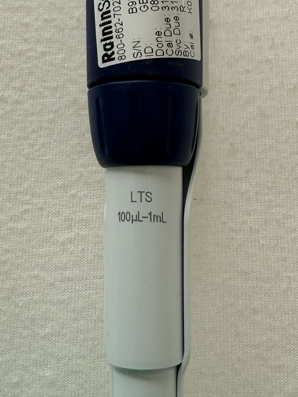 Rainin L-1000 XLS Pipet Lite ~ LTS 100-1000ul LTS ~ Single Channel ~ Calibrated
