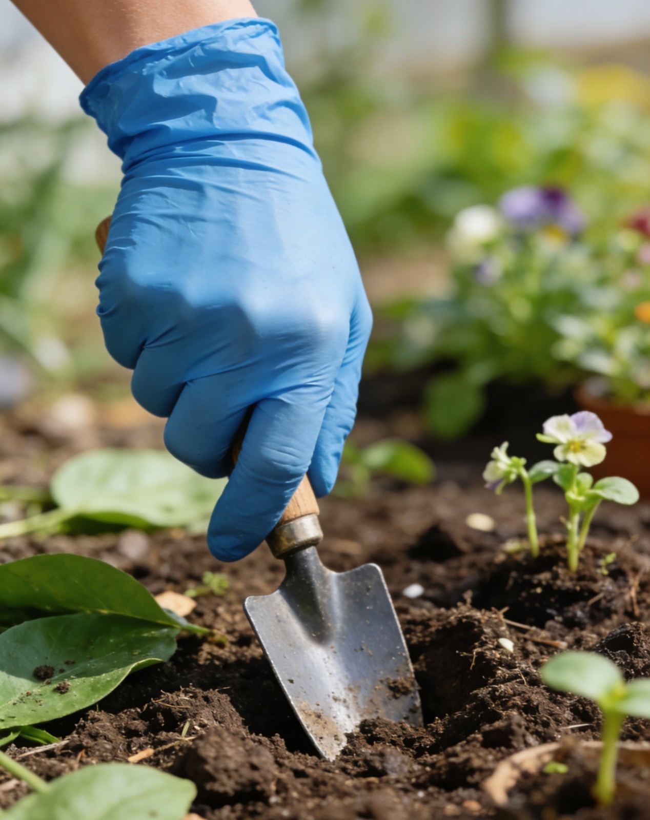 Powder-Free Vinyl Exam Gloves Latex-Free 100/Box Black/Blue Disposable Food Safe