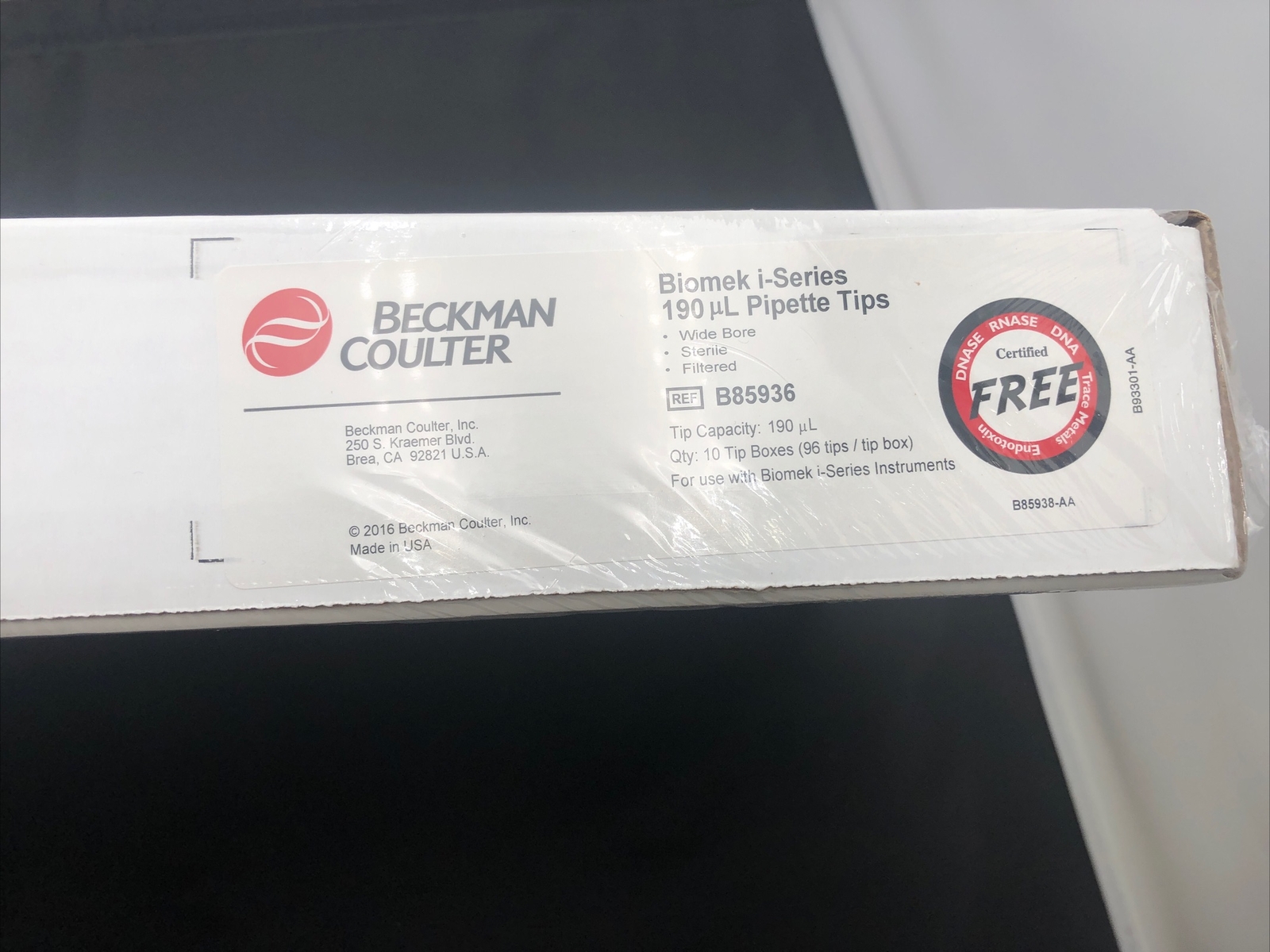 BECKMAN COULTER BIOMEK I-SERIES 190µL PIPETTE TIPS B85936 – NOS