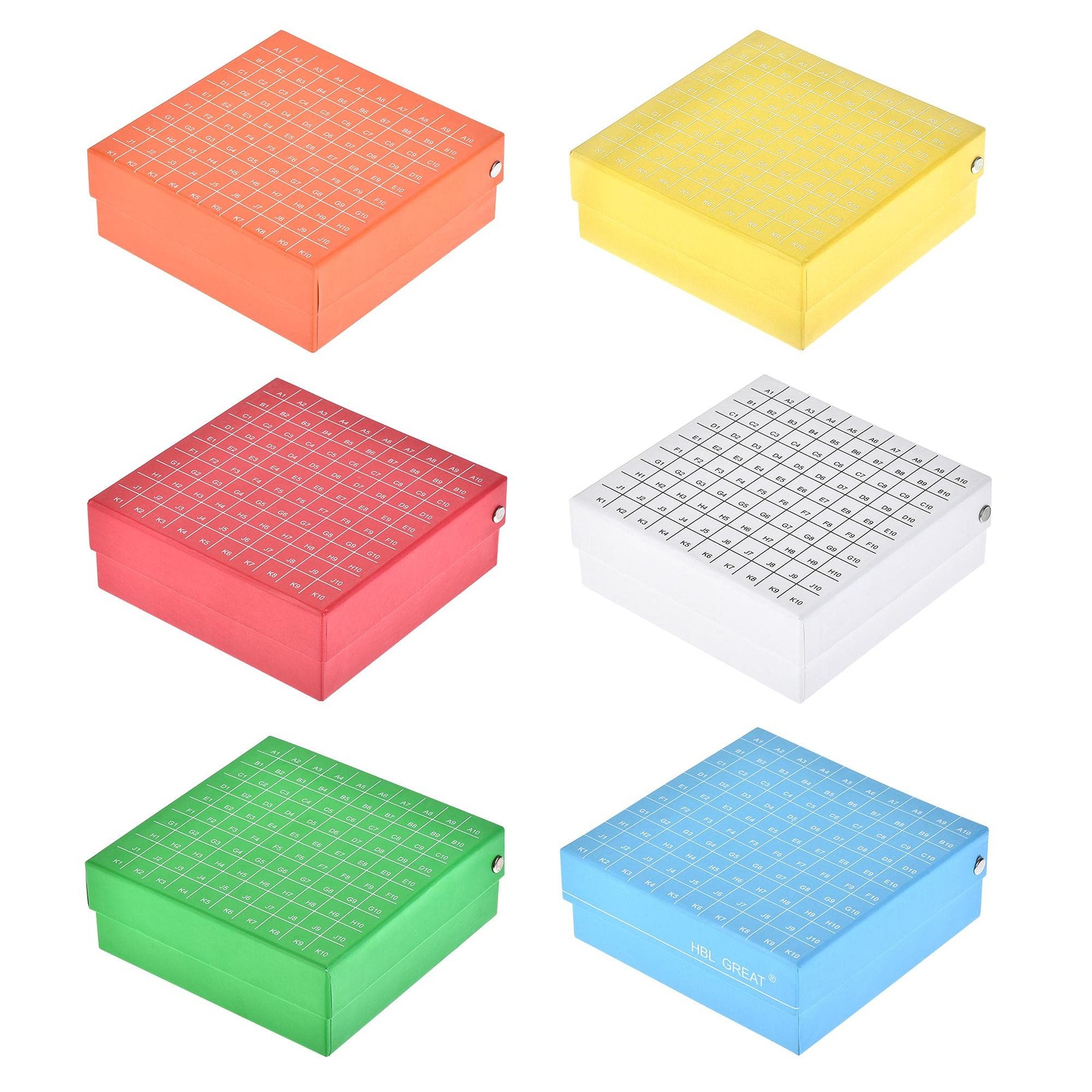 uxcell Centrifuge Tube Freezer Storage Box 100 Places Waterproof Cardboard…
