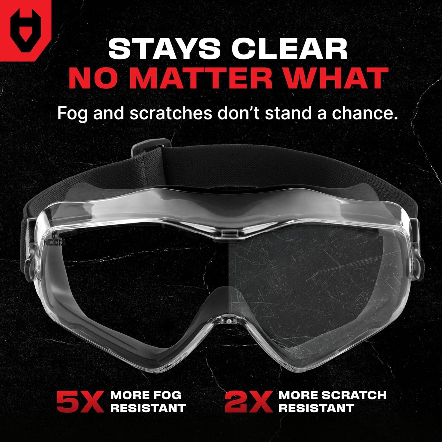 NoCry Safety Face Shield Mask for Work with Premium Anti Fog and Anti Scratch