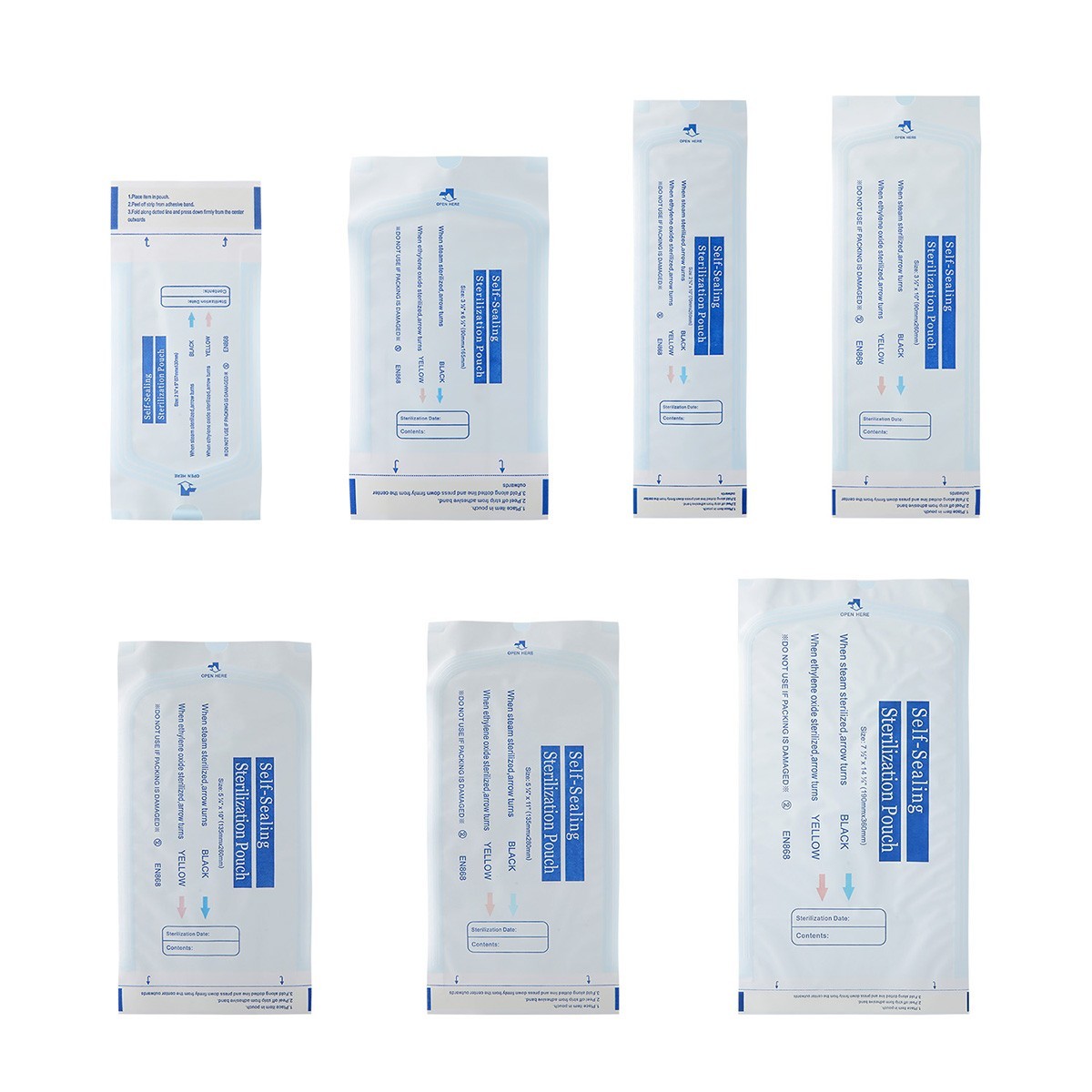 Self Sterilization Pouches Autoclave, Medical Sterilizer Bags Dental Tattoo Nail