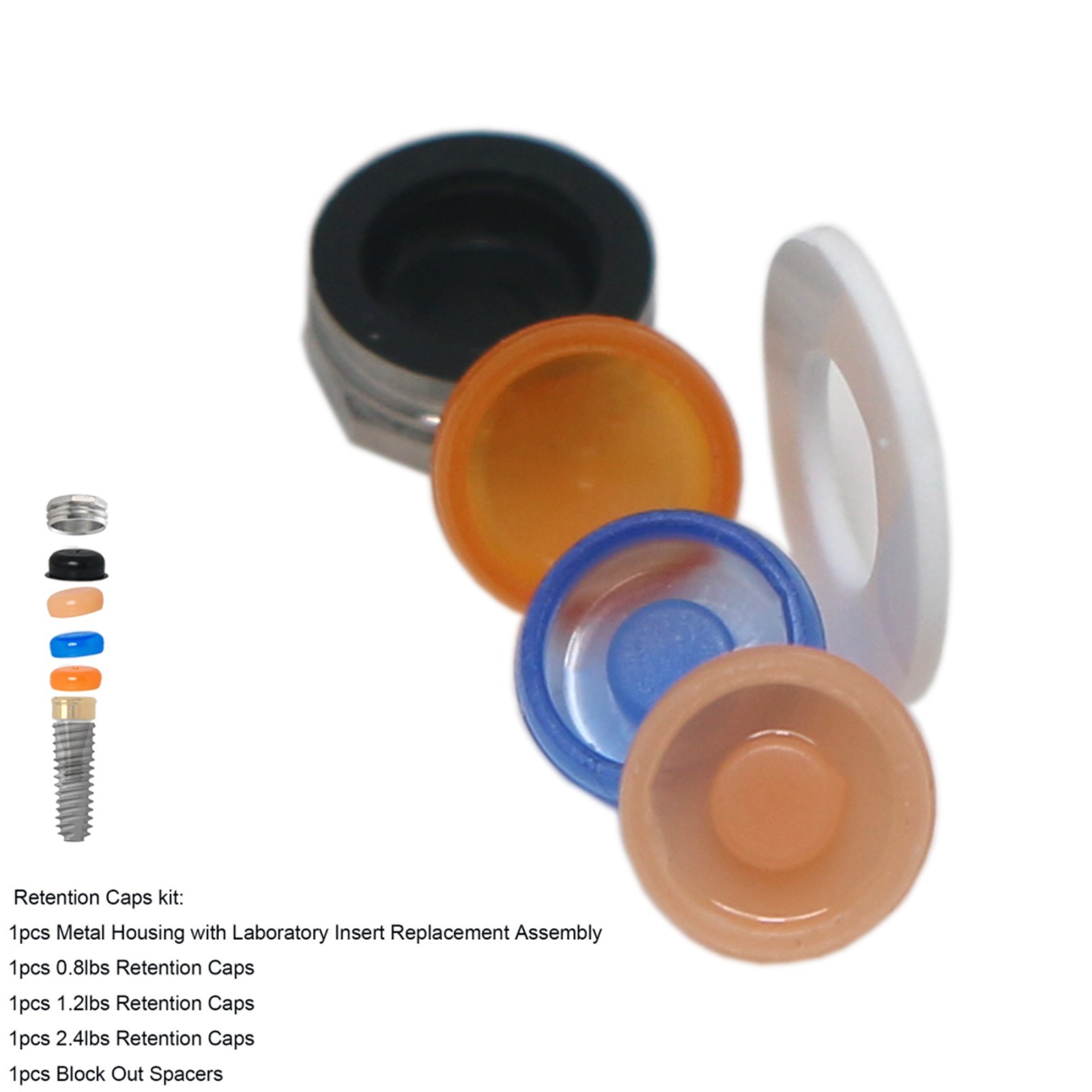 US Dental Retention Cap Set And Male Cap Insertion Extraction Locator core Tool