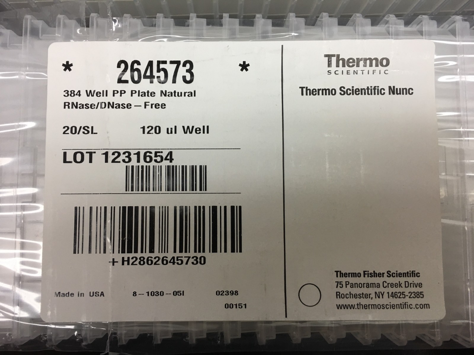 Thermo Scientific REF 264573 Nunc 384 Well SPS Microplates Lot 3 PKS
