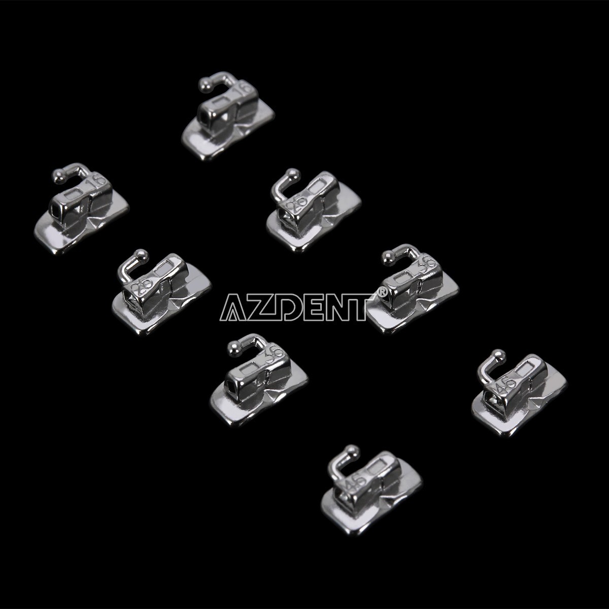 50 Sets AZDENT Dental Orthodontic Buccal Tube 1st Molar Roth 022 Bondable Tube
