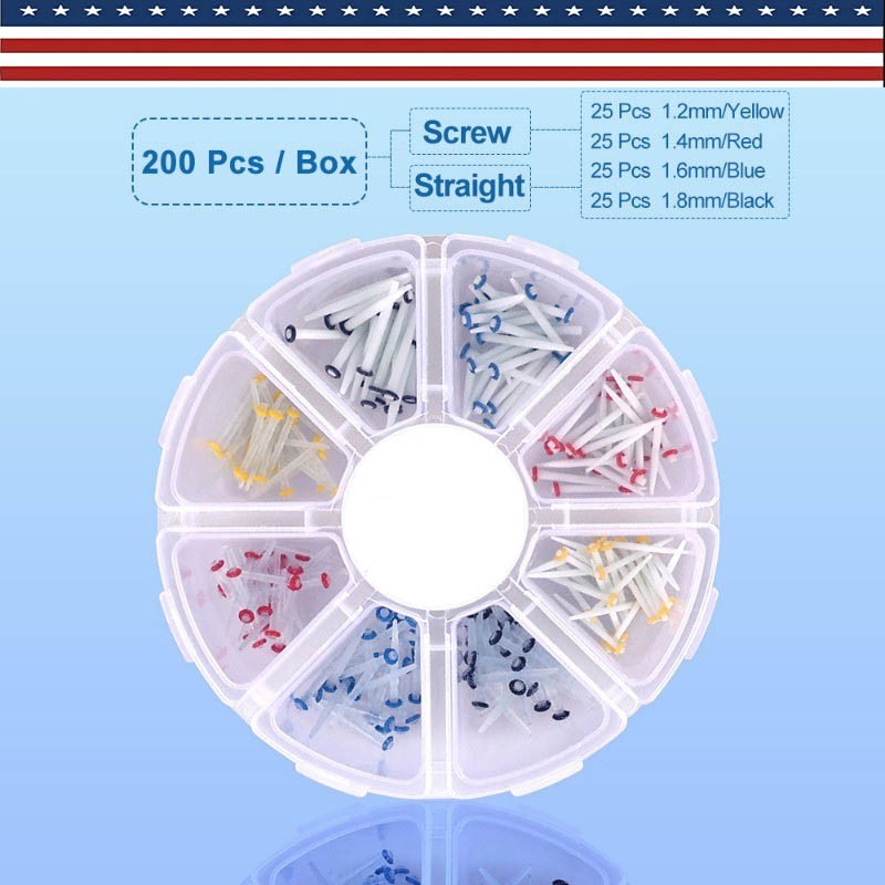 Dental Quartz Fiber Post Fiber Post teeth Restorative 1.2/1.4/1.6/1.8mm 200pcs