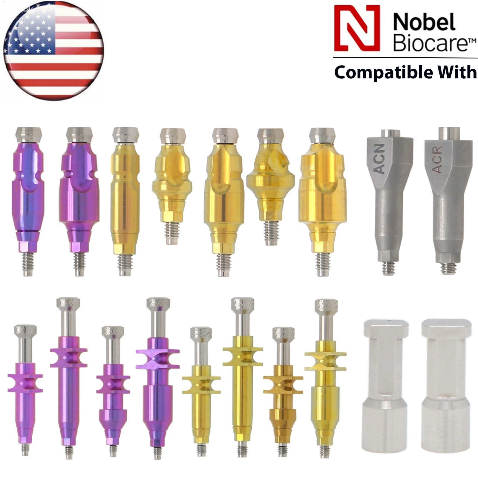 US Fit Nobel Active Healing Abutment NP/RP Impression Coping Closed/Open Tray