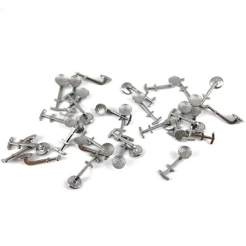 Dental Orthodontic Bondable Crimpable Round Multi-hook Double Lingual Button