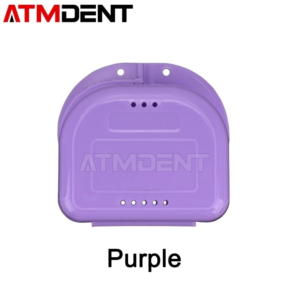 1PC Denture Case Retainer Box Dental Braces Storage Holder with Vent Holes