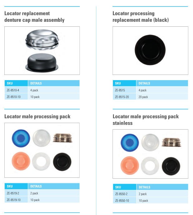 US ZEST LOCATOR Overdenture Caps Abutment Ti Hiossen ET Osstem TS Mini/Regular