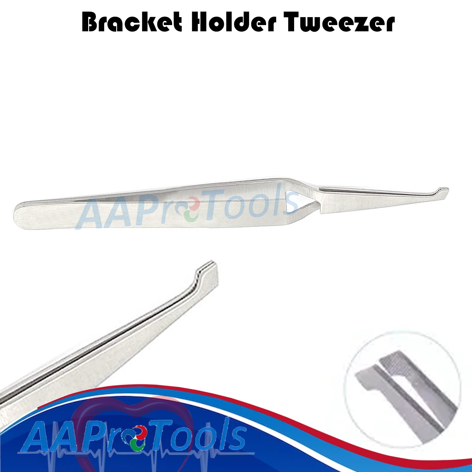 AAPRO 100 PC Dental Direct Bond Bracket Holder Fine Tip Orthodontic Tweezers