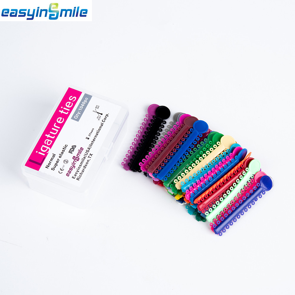 Orthodontic Dental Tie Ligature 40PCS Easyinsmile Elastic Rubber Band Assort