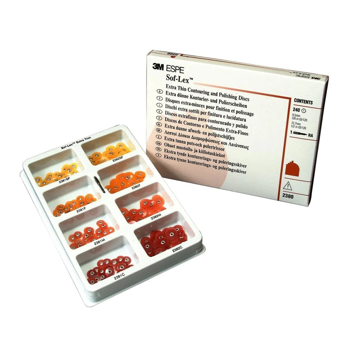 Dental 3M ESPE Sof Lex Soflex Contouring Polishing 240 Discs Kit 2380 -Free Ship