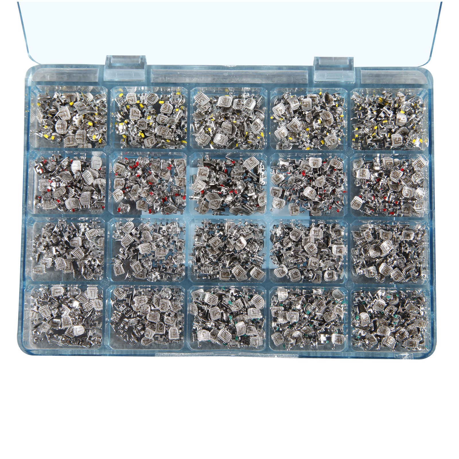1000PCS Dental Metal Orthodontic Brackets Brace MINI Roth.022 345 Hooks W/ Mark