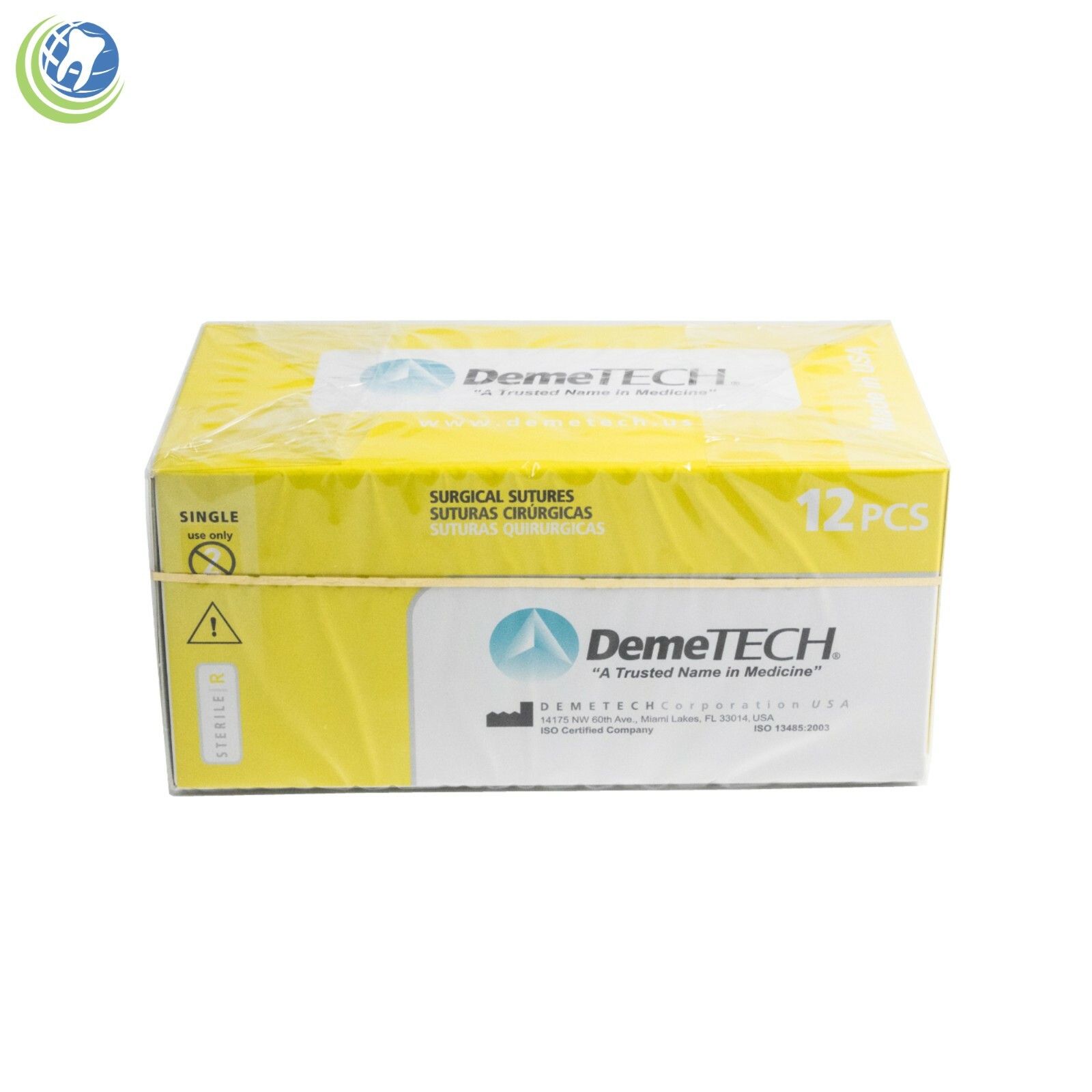 Dental Surgical Sutures Plain Catgut Reverse Cutting 12/pack Various DemeTech