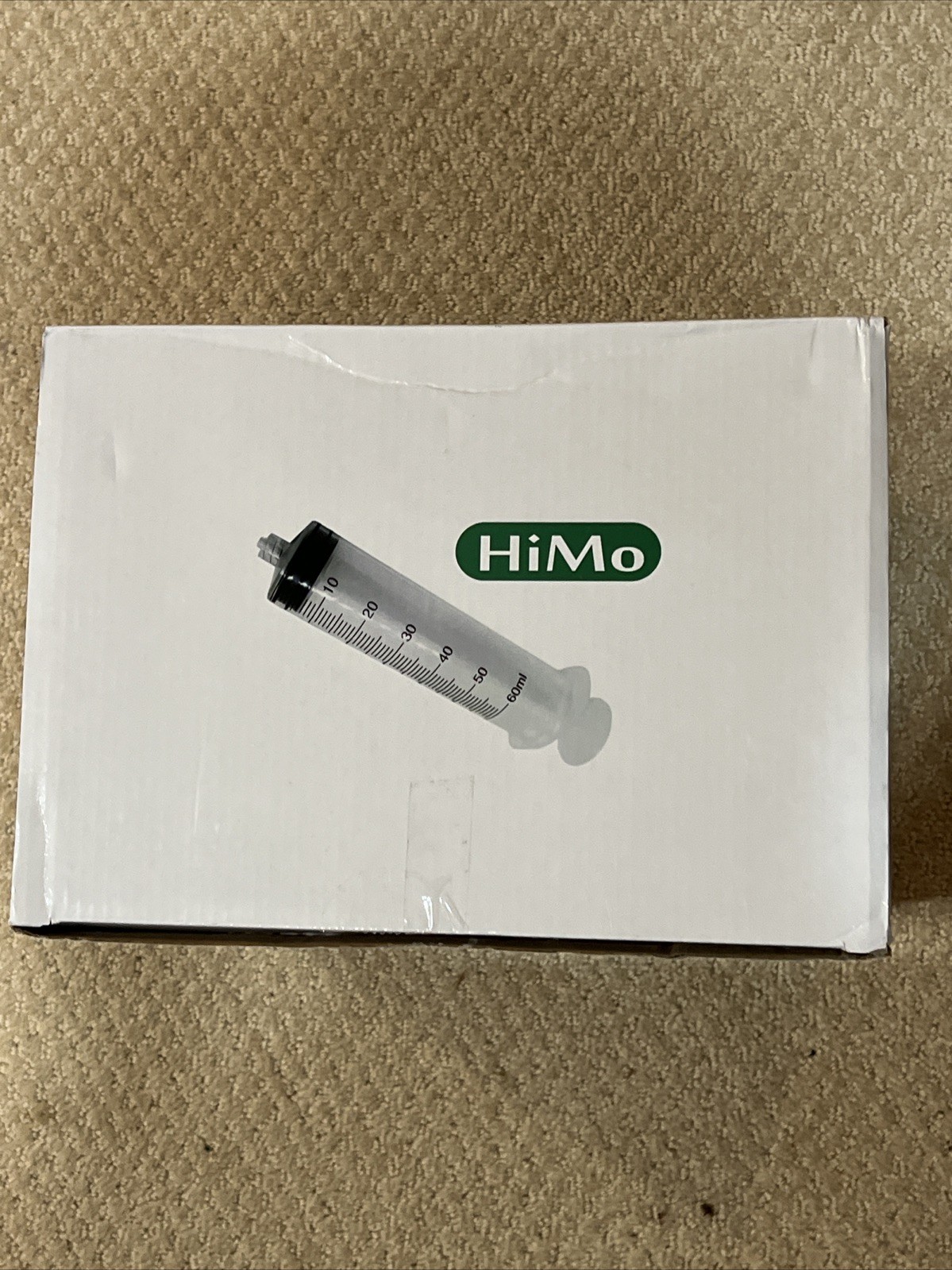HiMo Pack of 50 – 60mL Luer Lock Syringe without Needle Large Plastic(1 Missing)