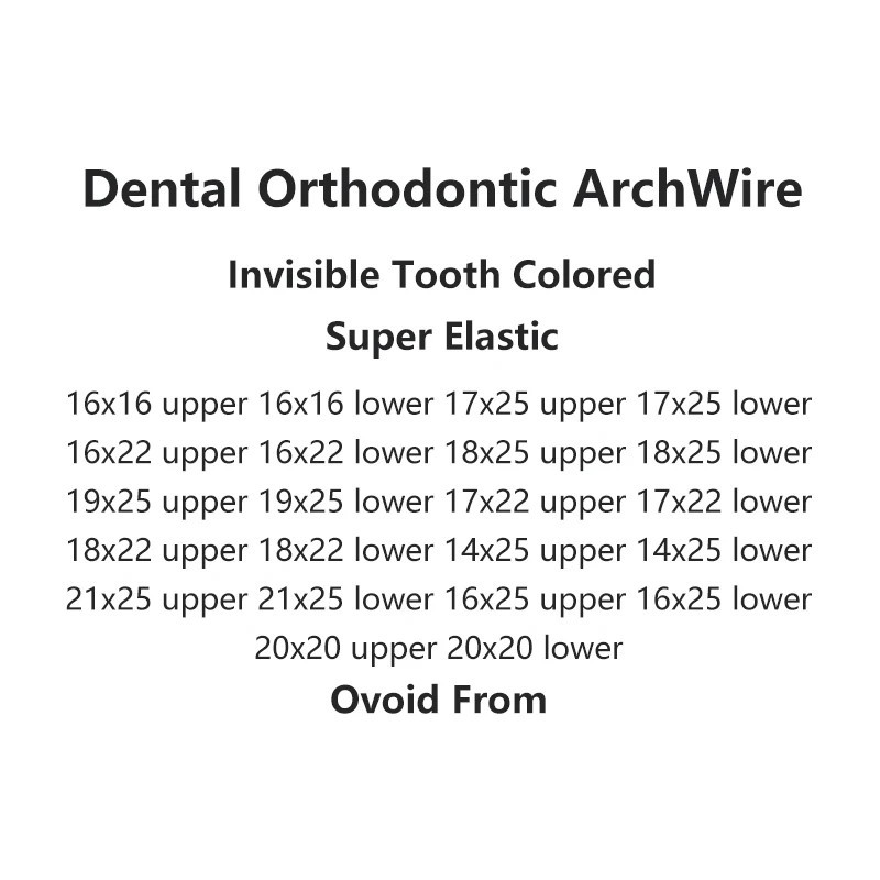 1×Dental Orthodontic Niti Rectangular Arch Wires Tooth Color Coated 14×25Upper
