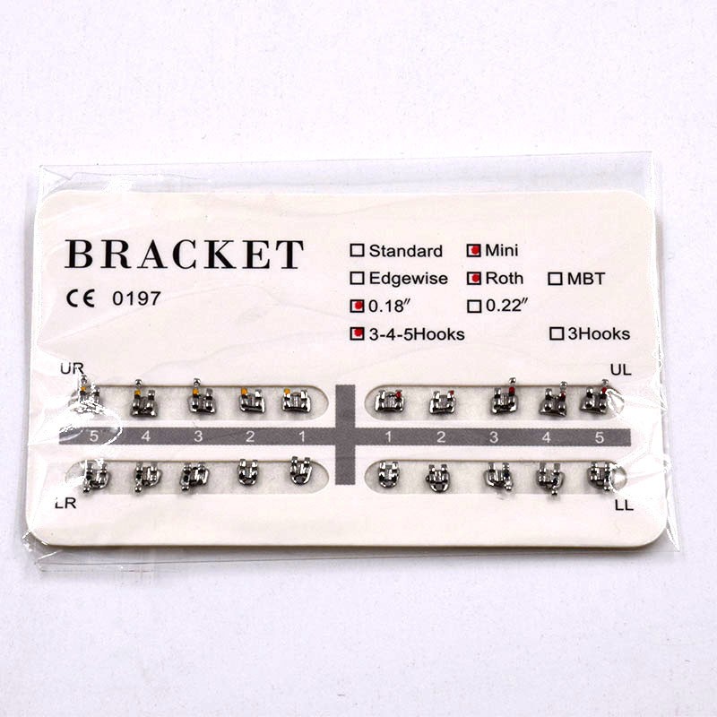 Dental Orthodontic Brackets Brace Mini Standard Roth MBT Edgewise 022 018 Hooks