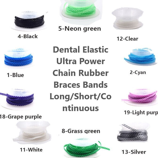 1 Pc Dental Elastic Ultra Ligature Ties Power Chain Braces Long/Short/Continuous