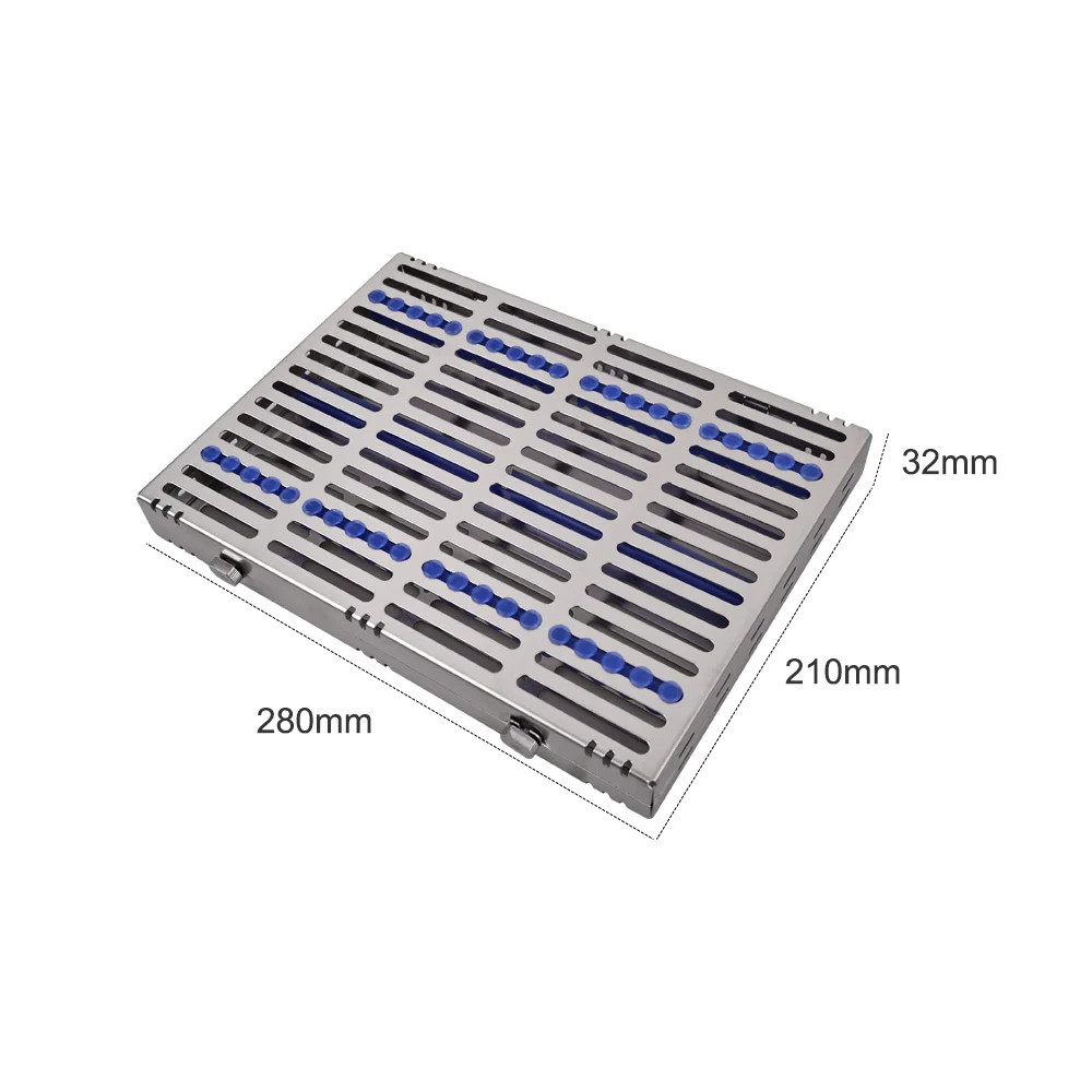 Dental Autoclavable Sterilization Cassette Rack Box Tray for 5/10/20 Instrument
