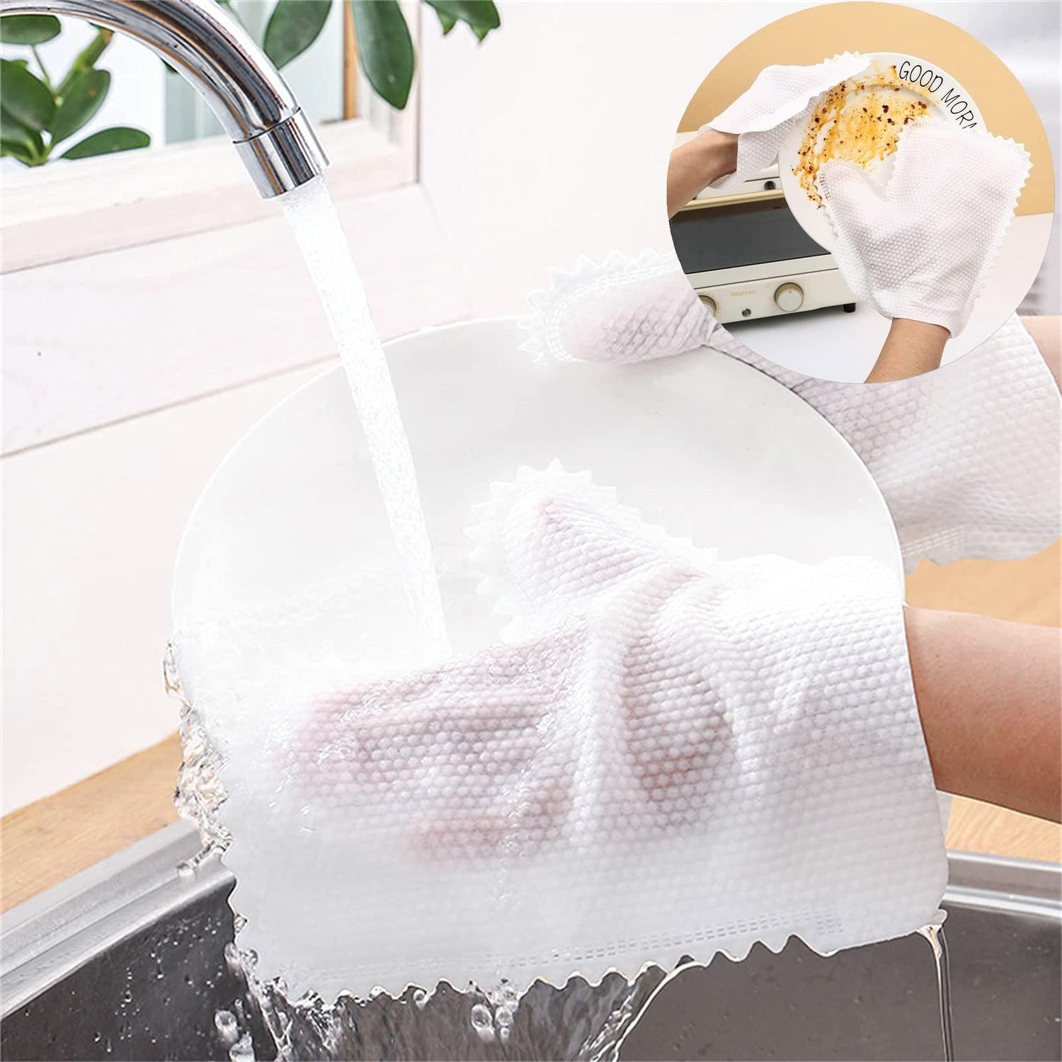 Home Disinfection Dust Removal Gloves Microfiber Dusting Gloves 50PC Non-wove…