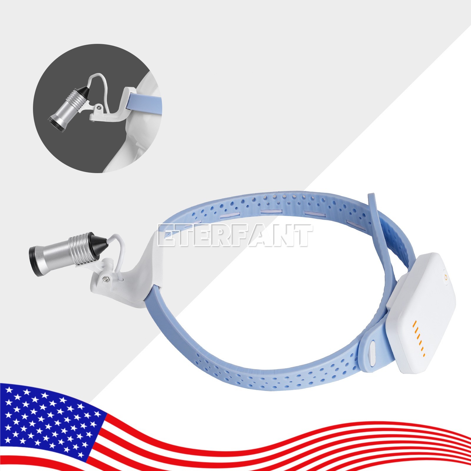 ETERFANT Dental 5W LED Lightweight Headlig Lamp/W/Filter for Binocular Loupe US